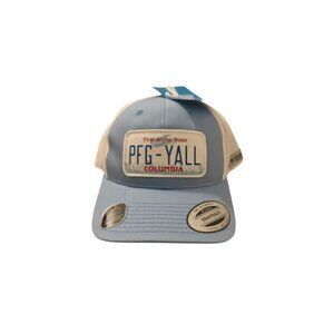 Columbia PFG Mens One Size Light Blue North Carolina Yall Trucker Patch Snapback